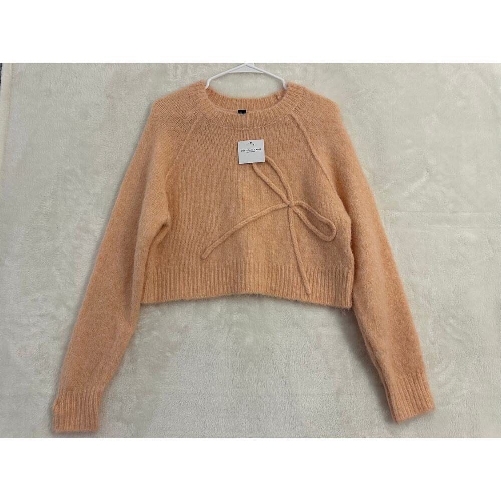 NWT American Eagle Crop Sweater S Soft Fuzzy Streetwear